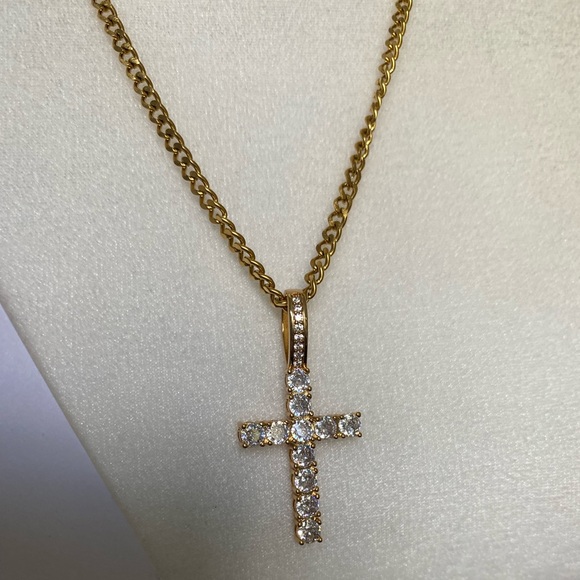 Craftd Christ Accessories Gold Diamond Cross Poshmark